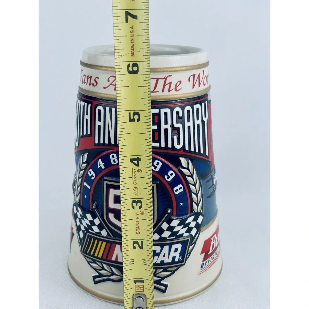 CS371 Vintage 1997 Budweiser NASCAR 50th Anniversary Stein 28569 Ceramarte